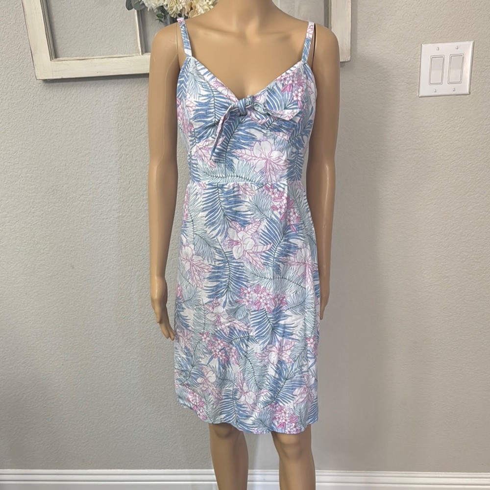 Tommy Bahama Blue and Pink Mini Dress with Floral Print